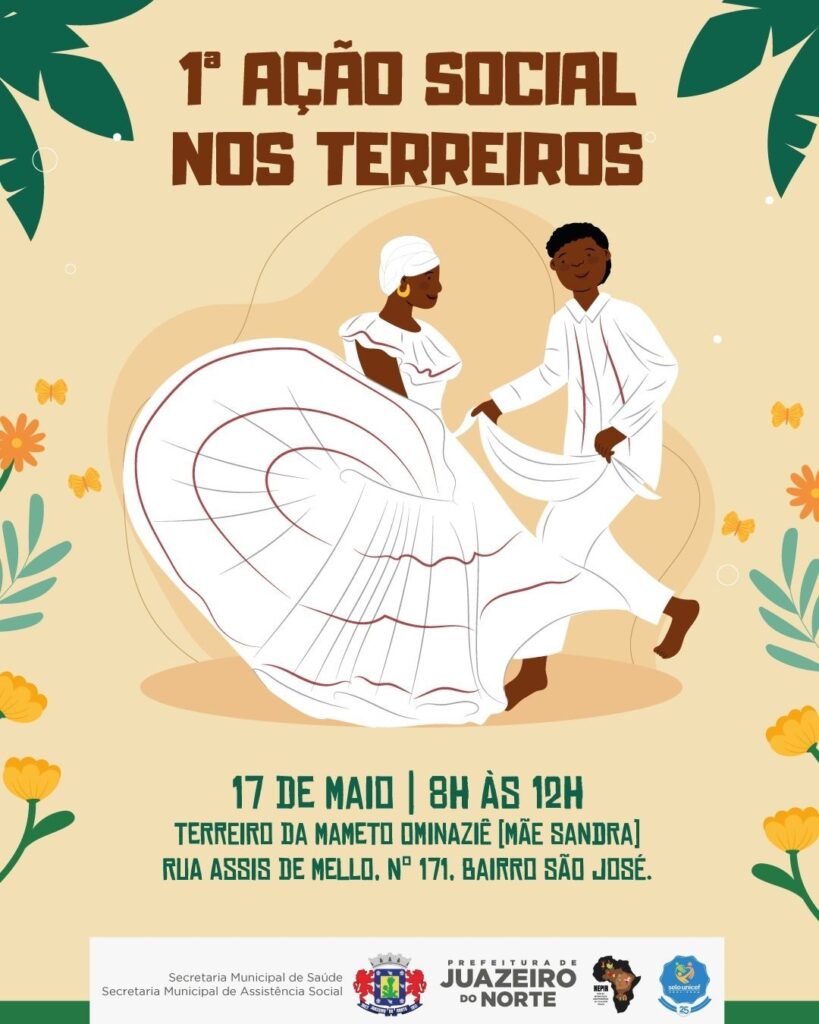 Prefeitura de Juazeiro do Norte promoverá a 1ª Ação Social nos Terreiros com serviços da Assistência Social e da Saúde 5 WhatsApp Image 2025 05 12 at 16.36.47