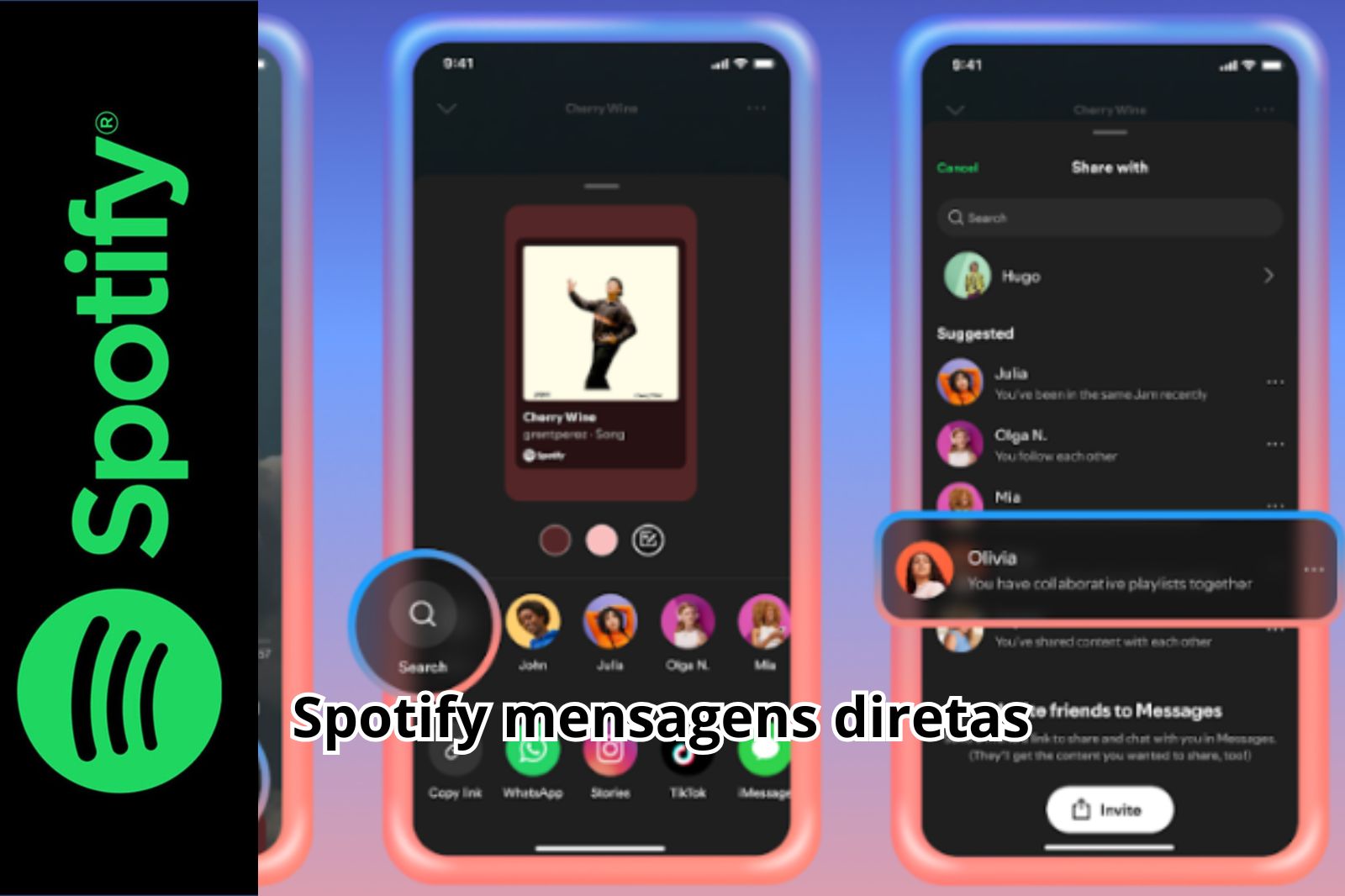 Spotify mensagens diretas